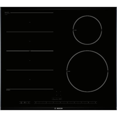 Bosch Logixx PIN675N17E 60cm FlexInduction Hob in Black with Steel Trim